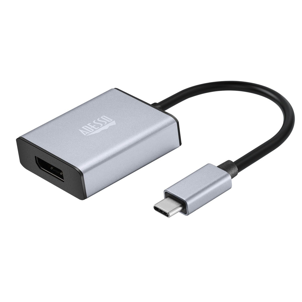 Adesso USB C to DisplayPort Adapter for Home Office (4K@60Hz), Aluminum Portable USB C Adapter for MacBook Pro, Air, iPad Pro, XPS 15/13, Surface,