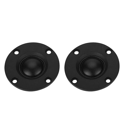 Hakeeta 2pcs 30w 6? High Fidelity Speaker Silk Film Hemispheric Tweeter with Iron Boron Driver, Smooth 20mm Diaphragm, Suitable for Speakers Over 8
