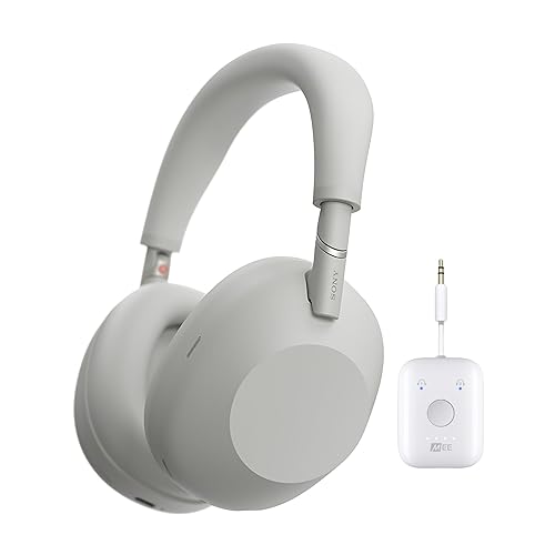 SONY WH-1000XM6 Wireless Noise-Canceling Headphones with QN3 Processor (Silver) Bundle with Connect Air in-Flight Bluetooth Wireless Audio…