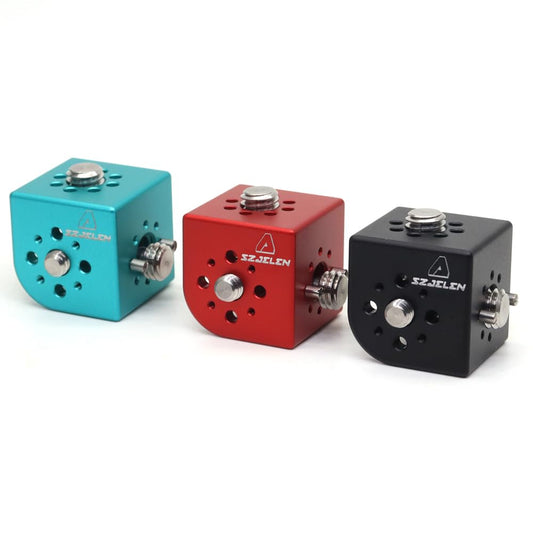 SZJELEN with 1/4 3/8 Screw Arri Camera Extension Side Panel?Square 3/8 Three-Side Expansion Block for Arri Red Sony Camera (Blue)