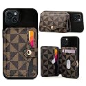 M-Plateau Card Holder for Phone, Stick On Phone Wallet With 3M Adhesive (Brown and Black)