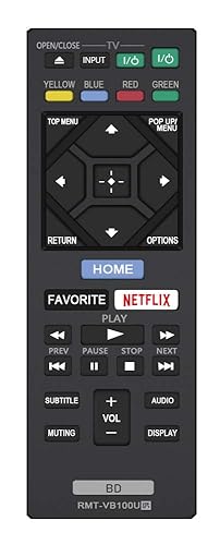 New RMT-VB100U RMT-VB201U Blu-Ray Player Remote Compatible with Sony Player BDP-BX350 BDP-BX550 BDP-BX650 BDP-S1500 BDP-S2500 BDP-S2900 BDP-S3500