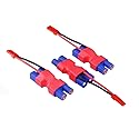 BDHI 3pcs EC3 Male to Female Connector with in-line JST Male 20awg 5cm Cable Parallel Power Adapter for Camera Gimbal(B174-3)