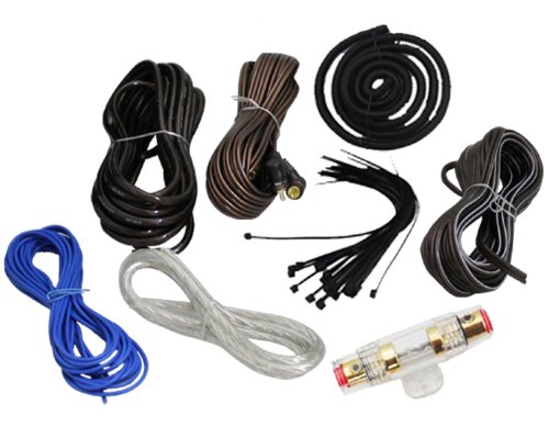 Absolute KIT-8BK 1200 Watts 8 Gauge Complete Amplifier Installation Kit (Black Color)