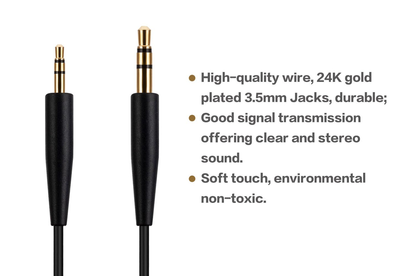 UNCLE LIGHT QC25 QC35 QC35 II QC45 OE2 OE2i Replacement Audio Cable, Compatible with Bose Headphones, 3.5mm to 2.5mm Male Stereo Jack Cord, 5 Ft (1.5…
