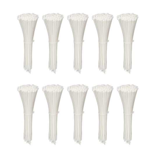 1000 Pack 4 inch KOOWIN Nylon Plastic Cable Zip Ties Small Wire Wraps White
