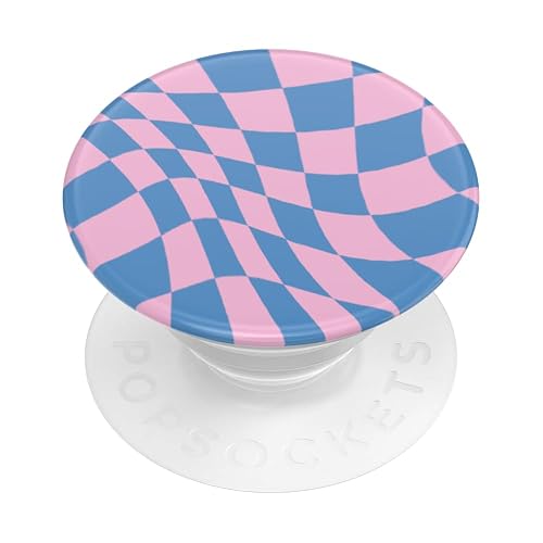 PopSockets Adhesive Phone Grip, Holder, Phone Stand, Checkered - Wavy Checker