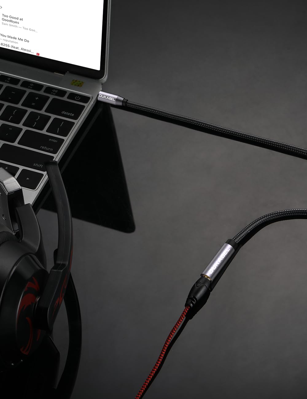 DUKABEL Headphone Extension Cable, 3.5mm TRRS Headphone Extension with Mic Male to Female Stereo Audio Cable for Smartphone,PC,TV,Headset,PS4