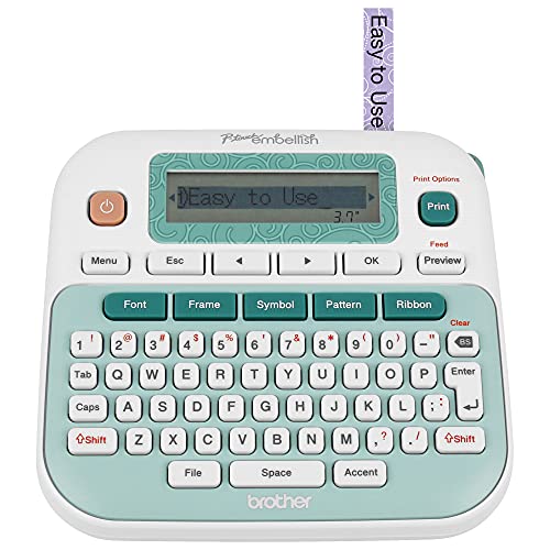 Brother P-Touch Embellish Ribbon & Tape Printer PT-D215e,White