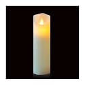 Friengood Flameless Candles Battery Operated LED Pillar Candle Real Wax Flickering Unscented Candles, Height 7", Ivory, Single Pack
