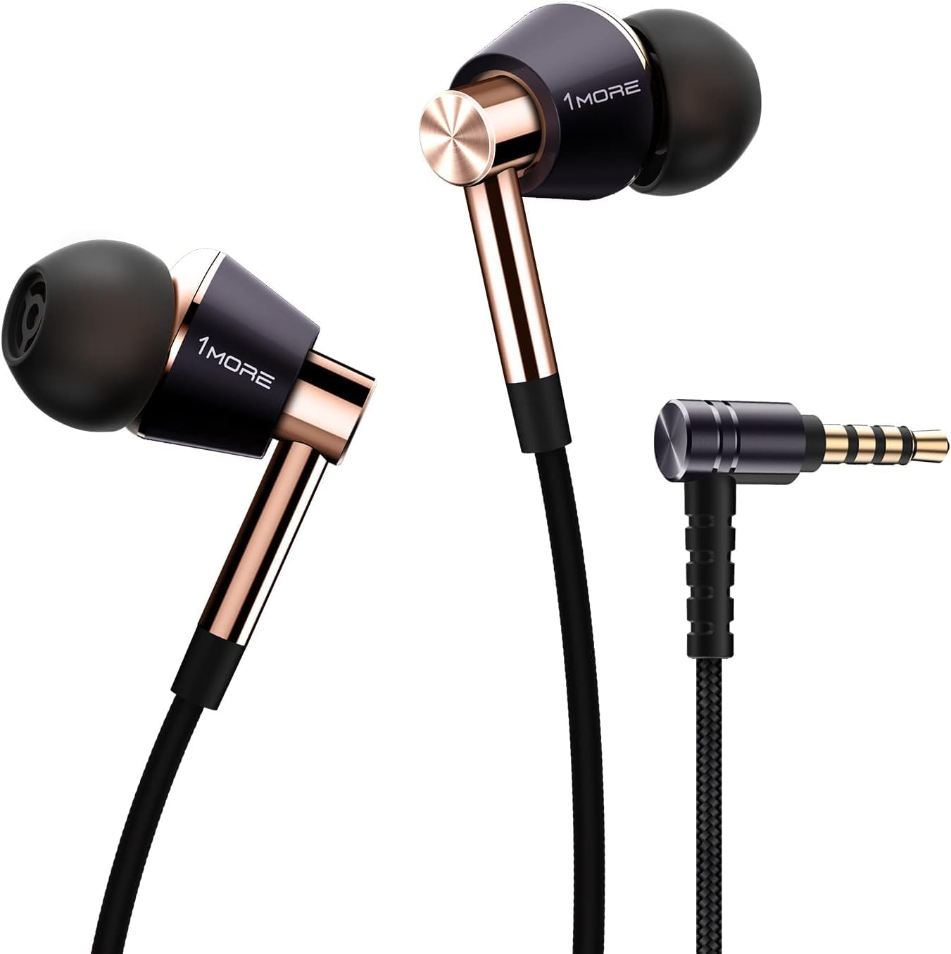 1MORE Triple Driver in-Ear Earphones Hi-Res Headphones with High Resolution, Bass Driven Sound, MEMS Mic, in-Line Remote, High Fidelity
