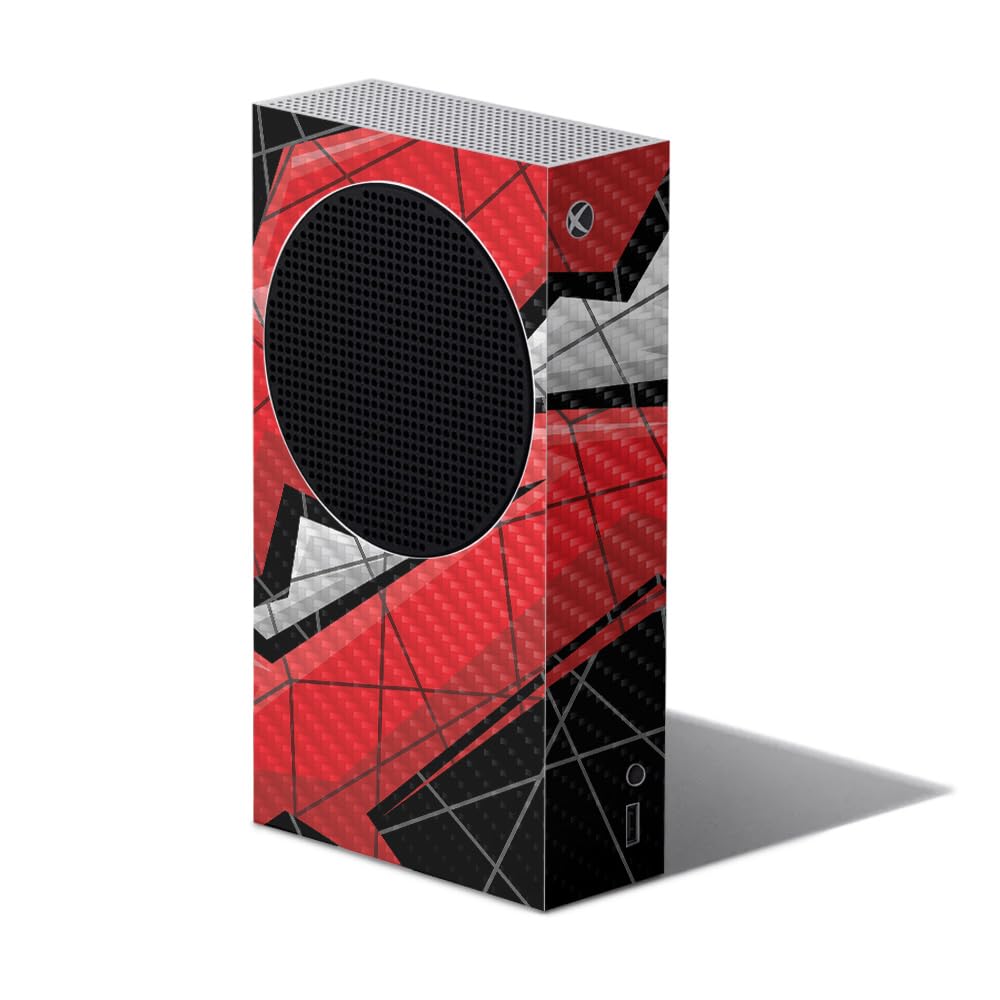 Carbon Fiber Gaming Skin Compatible with Xbox Series S - Polygon Grunge - Premium 3M Vinyl Protective Wrap Decal Cover - Easy to Apply | Crafted in