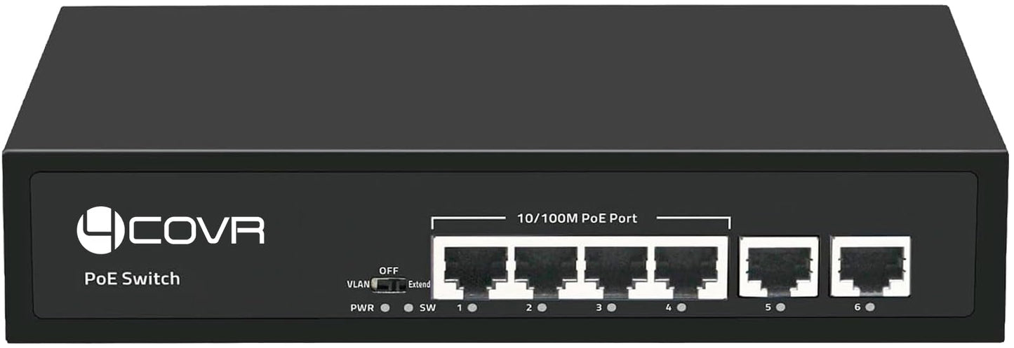 4COVR 4-Port PoE Switch Ethernet PoE Switch, LY-POE04