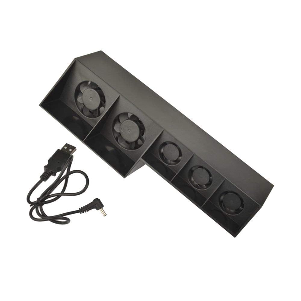 OSTENT USB Cooling Fan Cooler 4-Fan Temperature Adjustable for Sony PS4 Console