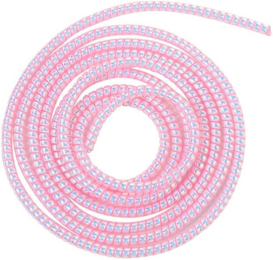 Pink Spiral Cable Protector, Chargers Cable Protector Data Cable Protect Sleeve, Headphone Cable Saver for Phone Earphone USB Data Cable,Cord