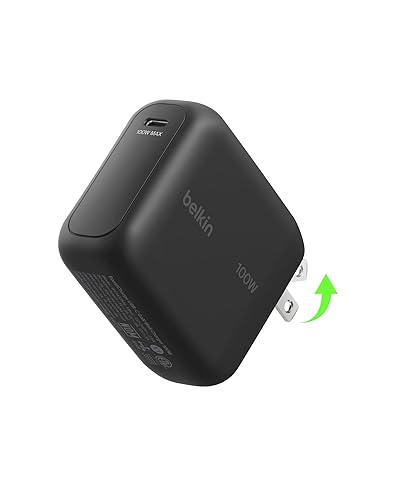 Belkin USB C Wall Charger 100W - Compact GaN Charger for MacBook Pro/Air, Chromebook, Dell, iPad, Tablet, iPhone 17, Samsung Galaxy S26, AirPods - USB