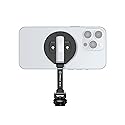 FANAUE Magnetic Phone Tripod Mount, Cold Shoe Phone Holder for Camera, Aluminum iPhone Tripod Mount Adapter with 1/4”Threaded Hole, Compatible