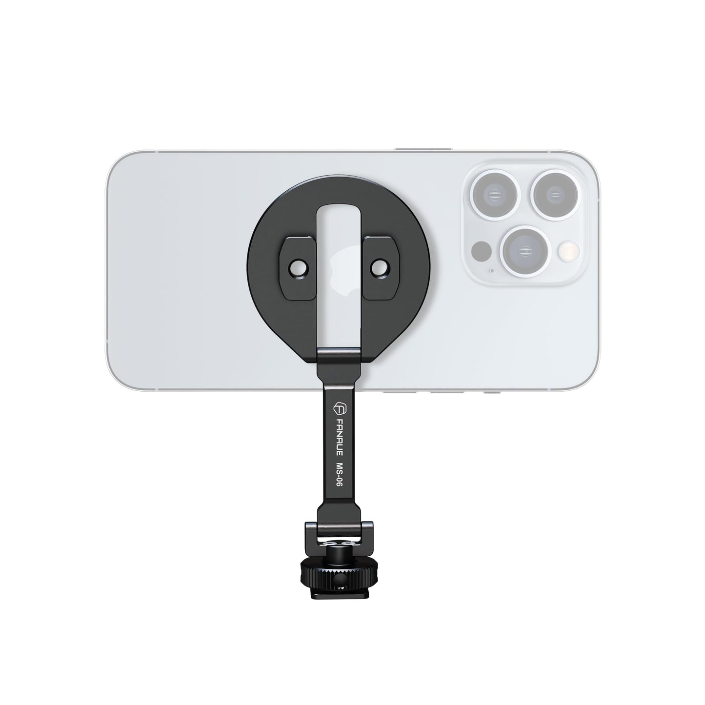 FANAUE Magnetic Phone Tripod Mount, Cold Shoe Phone Holder for Camera, Aluminum iPhone Tripod Mount Adapter with 1/4”Threaded Hole, Compatible