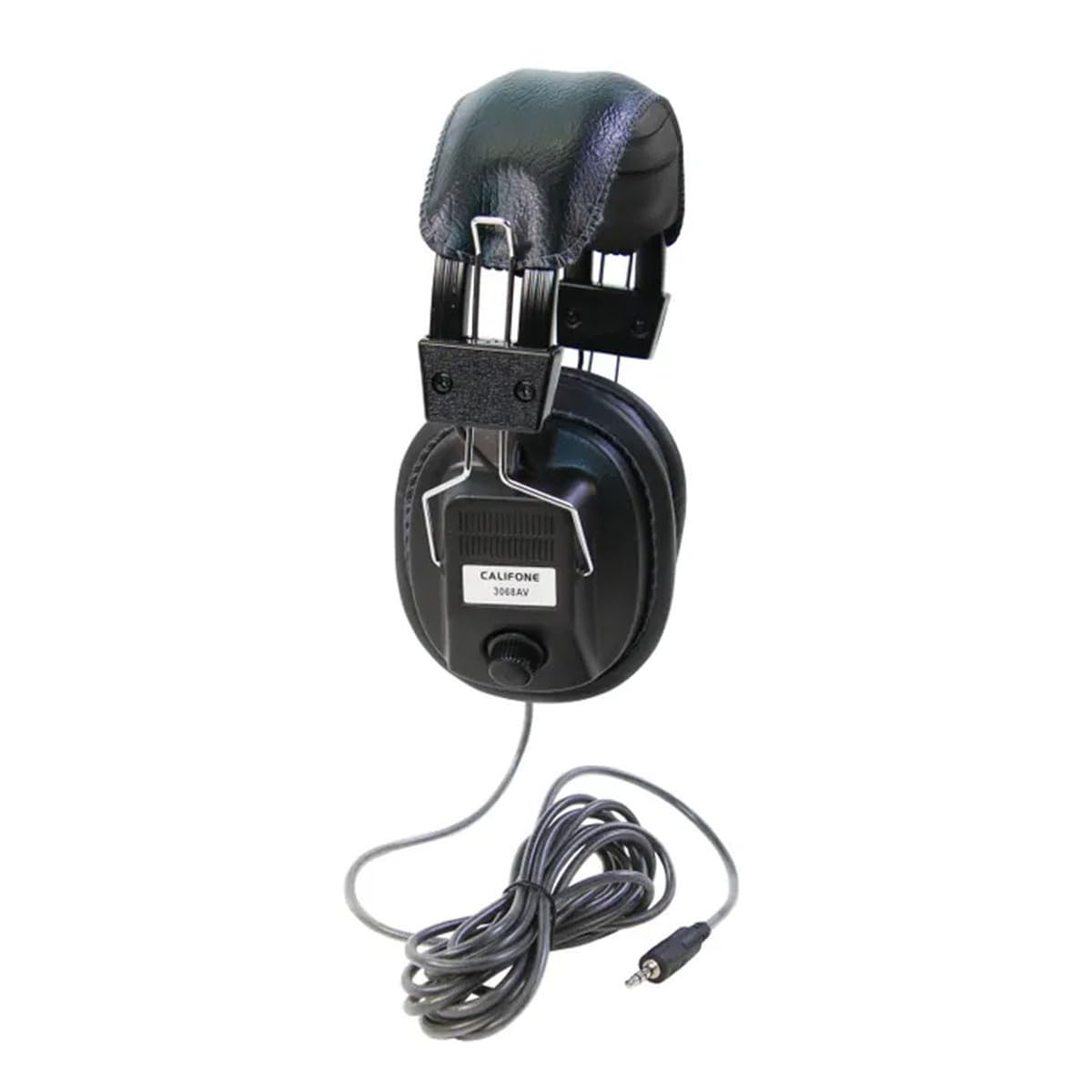Califone 3068AV Switchable Stereo/Mono Over-Ear Headphones, 3.5mm and Adapter Plug, Black