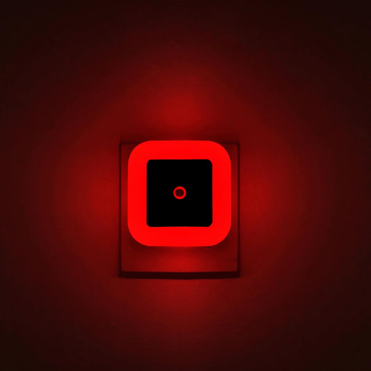 Elsent 4 Pack Red LED 0.5W Night Lights for Sleeping (Dim/Not Too Bright), Plug-in Wall Nightlight with Auto Light Sensor, for Bedroom Bathroom