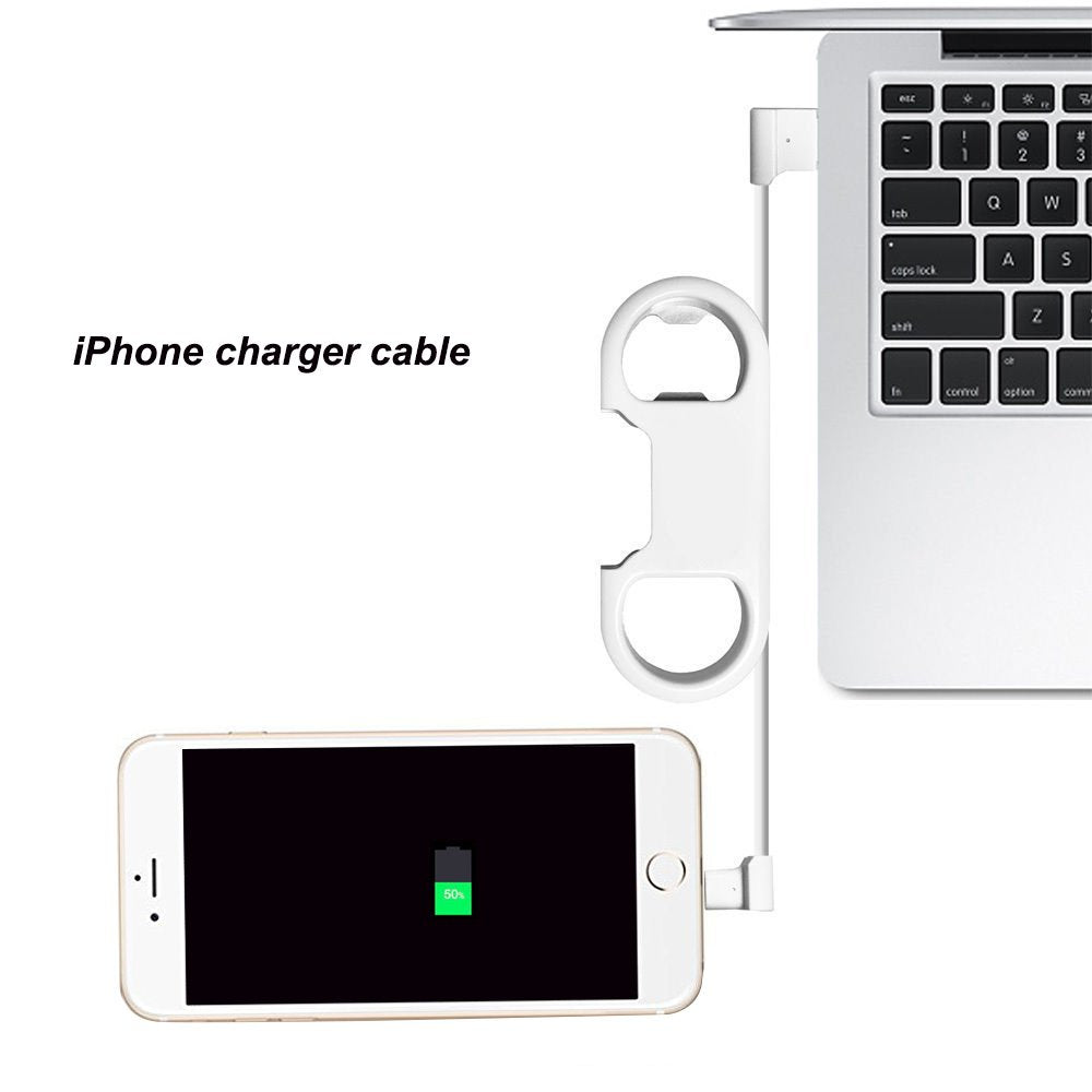 iPhone Charge Lightning Cable + Keychain + Bottle Opener + Aluminum Carabiner,Portable Multifunction Keychain Bottle Opener USB Charging Cord Short