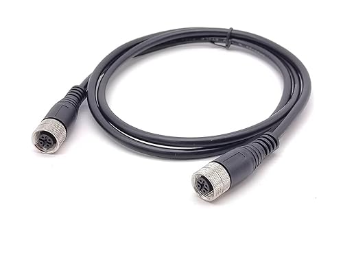 Elecbee M12 Connector 5 Pin A-Code Female to Female Double Ended Cable 1M/3.3ft