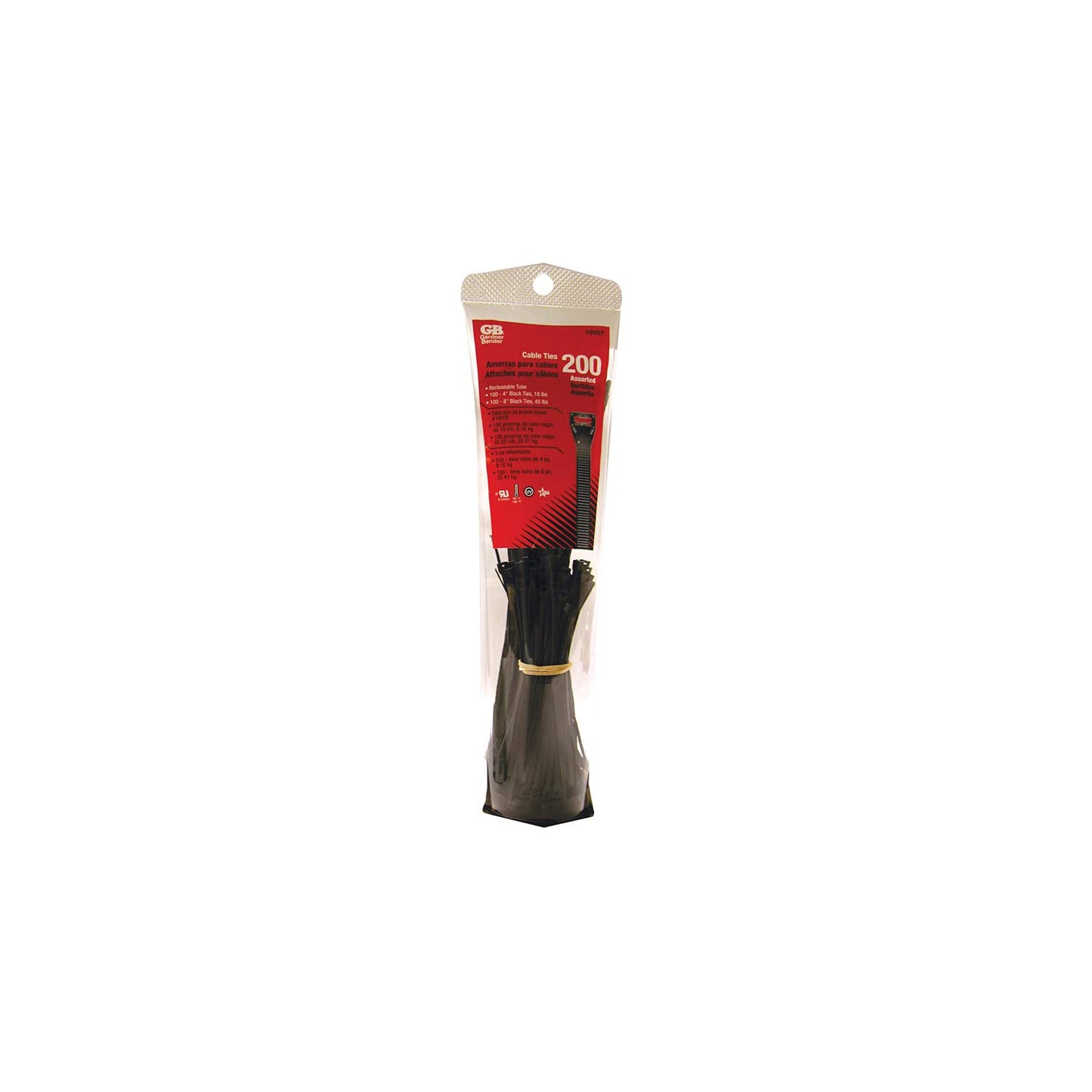 Gardner Bender #10097 200PK Cable Tie Assorted