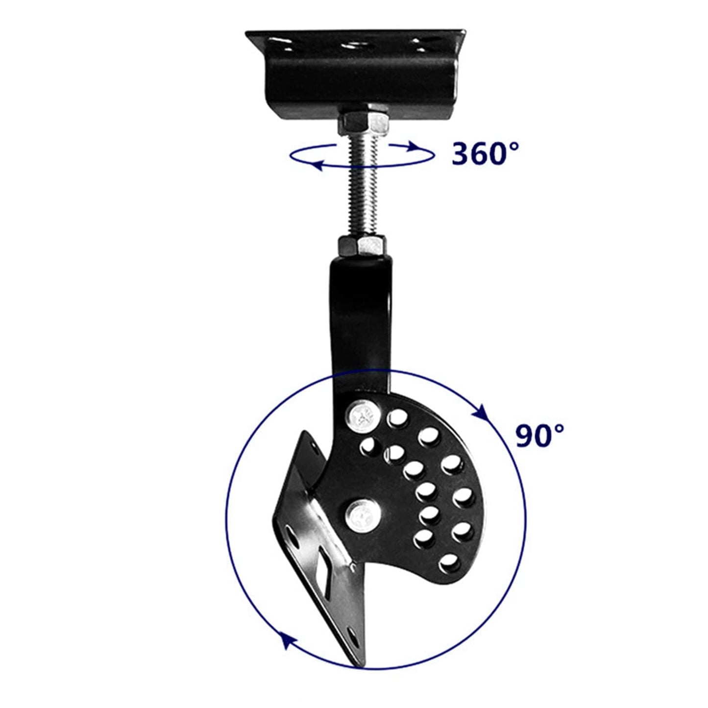 SPS-506B Ceiling Speaker Mounts Wall Mount, Horizontal 360 Degree Total Adjustment, Hold up to 90lbs, Stainless Steel, Ceiling Mounting Bracket for