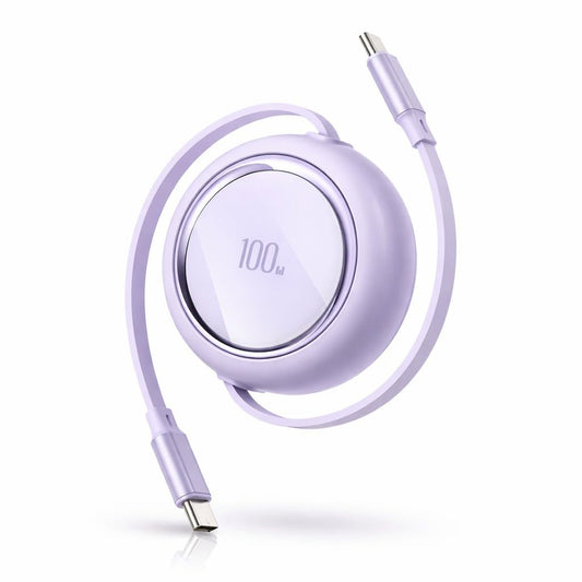 Retractable USB C to USB C Cable 100W Fast Charging 3.3ft Adjustable Length Phone Charger Cord Type C Fast Charger for iPhone MacBook iPad Pro Samsung