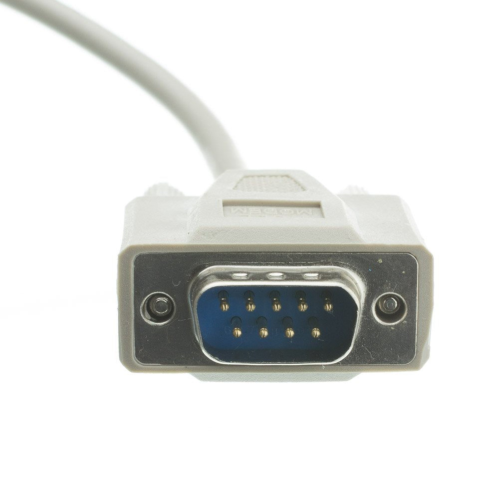 CableWholesale Null Modem Cable, DB9 Male to DB9 Female Serial Cable, UL Rated, 8 Conductor, Beige, DB9 Serial Null Modem Cable Male to Female, 10