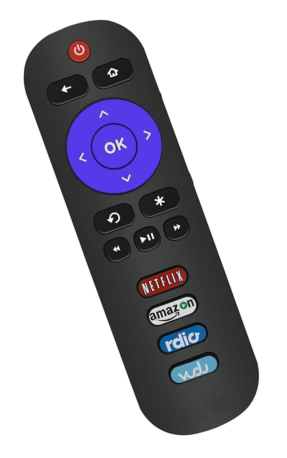Remote Control Compatible with All TCL Roku TV - No Setup Required
