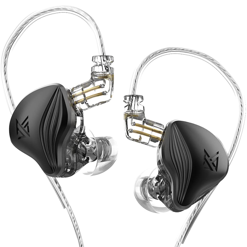 KZ ZEX Earbuds 1 electrostatic + 1 Dynamic Earphone in Ear Monitor Headphone with Detachable Cables Suitable for Audio Engineer, Musician (Black…
