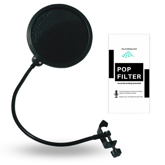 Pop Filter For Studio Microphone, Pop Shield Mic Wind Screen For Better Vocal Recordings