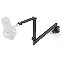 InnoGear Low Profile Mic Arm, 360° Rotatable Microphone Arm Stand Foldable Desk Mic Boom Arm with 3/8" to 5/8" Adapter for Fifine AM8 K669B Blue Yeti