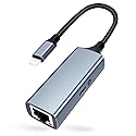 [MFi Certified] Lightning to Ethernet Adapter with Charging Port, 2-in-1 100Mbps Lightning to RJ45 Ethernet LAN Network Adapter, Compatible