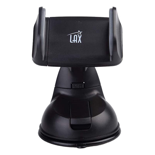 LAX Gadgets Premium Phone Car Mount - Strong Suction Cup Movable Jaws- Car Mount with Powerful Suction Cup for Windshield or Dashboard for All