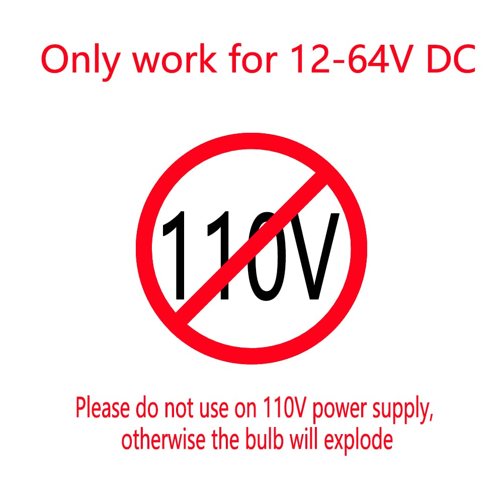 KONPWAY 12V Low Voltage LED Light Bulbs - Daylight 7W(Only for 12-36V), Pack of 2