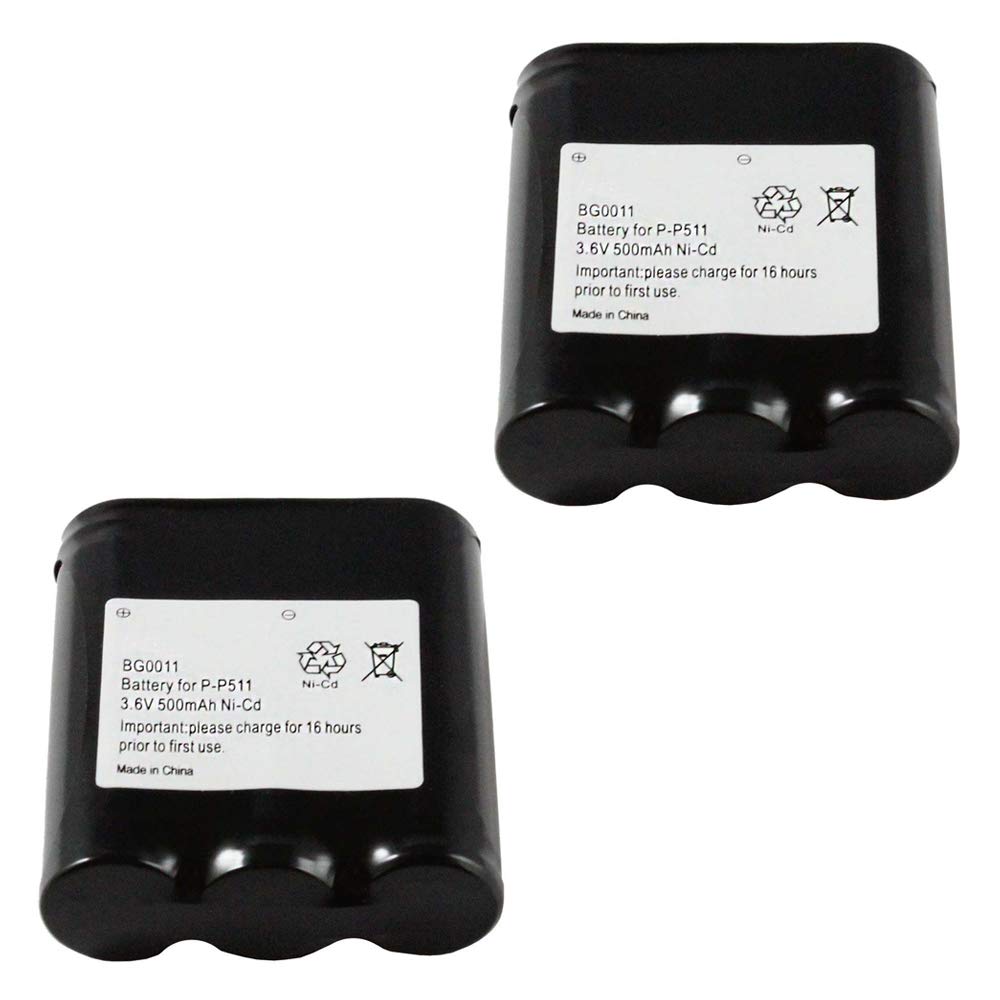 Fenzer 2X Home Phone Battery BG0011 for Panasonic P-P511 ER-P511 HHR-P402 / KX-TGA510M N4HKGMA00001 / KX-TGA270 KX-TGA270S / GE 26400 86400 GE-TL26400