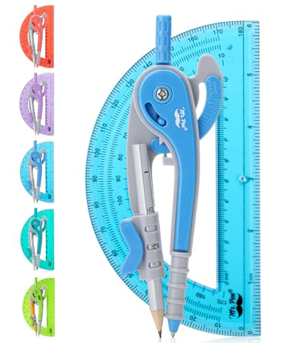 Mr. Pen- Geometry Compass and Protractor Set, 6 Inch Compass