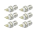 GDQLCNXB BNC Female Jack Bulkhead Solder Panel Mount Insulated Coax Rf Connector - (6 Pcs)