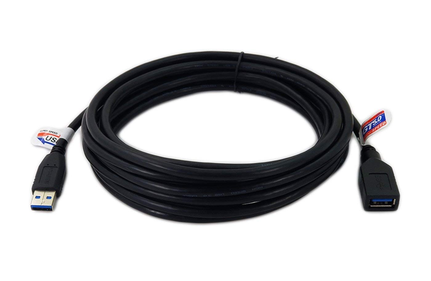 iMBAPrice USB 3.0 Extender - 15ft SuperSpeed USB A Male to A Female Extension Cable (Black)