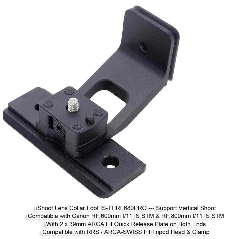 iShoot Lens Collar Foot Stand Tripod Mount Ring Base Compatible with Canon RF 600mm f/11 is STM & RF 800mm f/11 is STM, Support Vertical Shoot, with 2