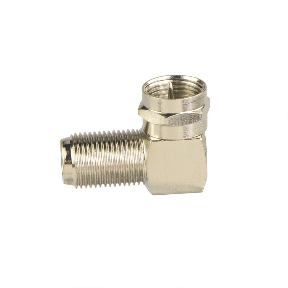VCE VCELINK 90 Degree Coaxial Connector F Type Female to Male RG6 Adapter Right Angle Coaxial Cable Connector 90 Degree Elbow 2 Pack