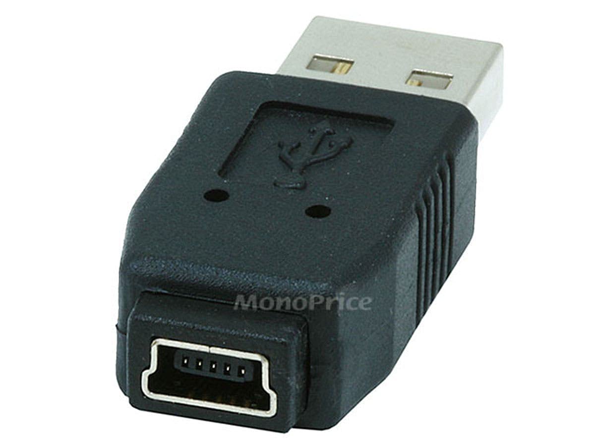 Monoprice USB 2.0 A Male to Mini 5 pin (B5) Female Adapter (104817)