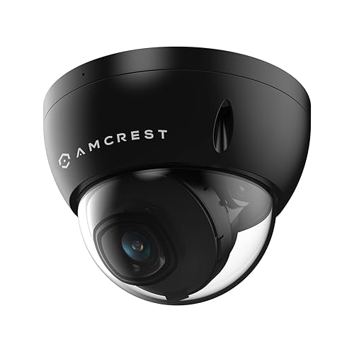 Amcrest UltraHD 4K (8MP) Dome POE IP Camera, 3840x2160, 98ft NightVision, 2.8mm Lens, IP67 Weatherproof, 125° FOV, 256GB MicroSD Recording, Black