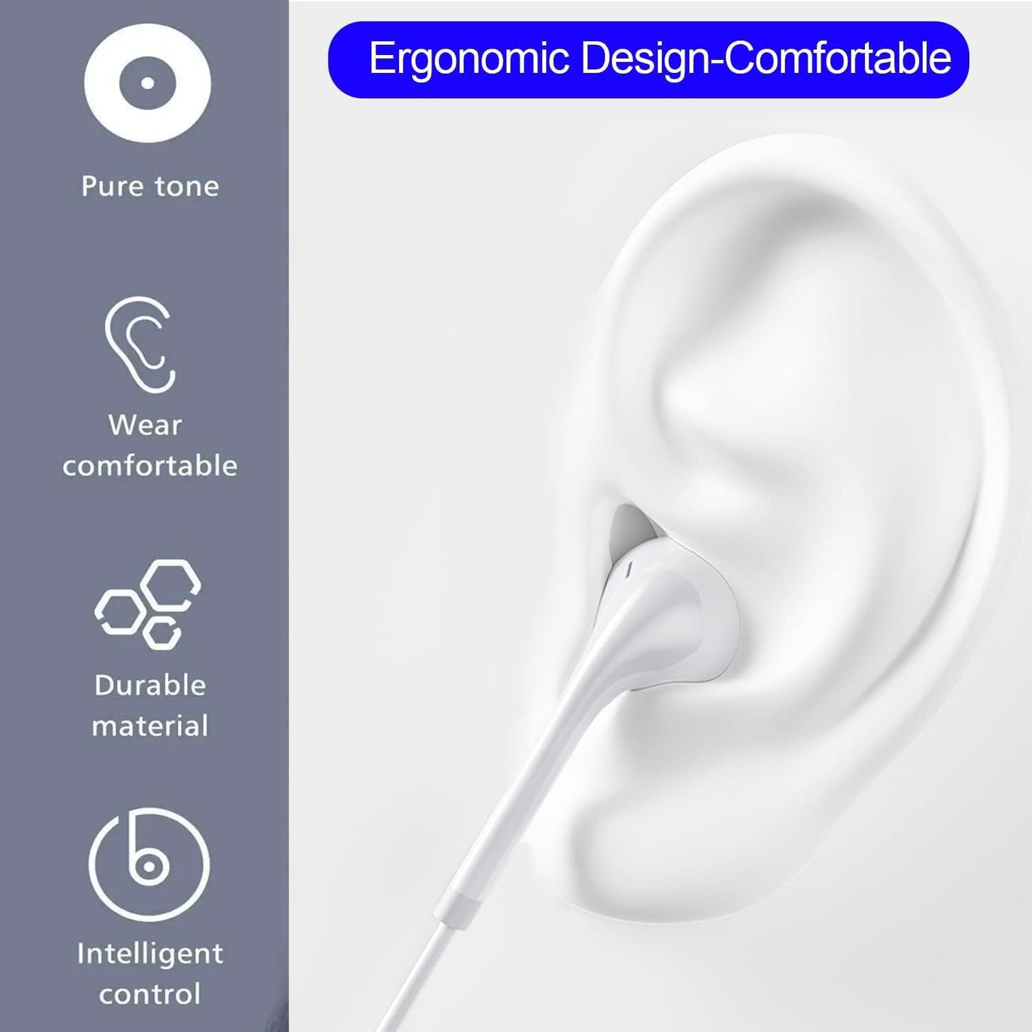 TOUNYSNG Earbuds Wired [Clear Call], [MFi Certified] 3.5mm Headphones with Microphone Volume Control HiFi Stereo Ear Buds…