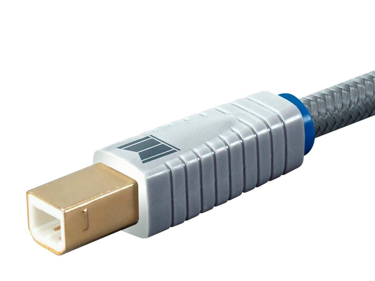 Monolith USB Digital Audio Cable - USB Type-A to USB Type-B, Gold-Plated Connectors, 22AWG, 2 Meter, Gray
