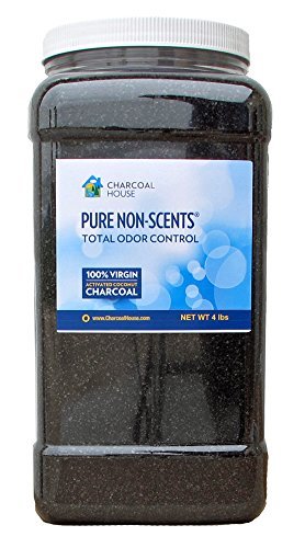 Pure Non-Scents® Granular Coconut Shell Activated Charcoal - Non Toxic Odor Absorber & Eliminator for Home, Car, Shoes, Closet, Fridge, & More - Safe
