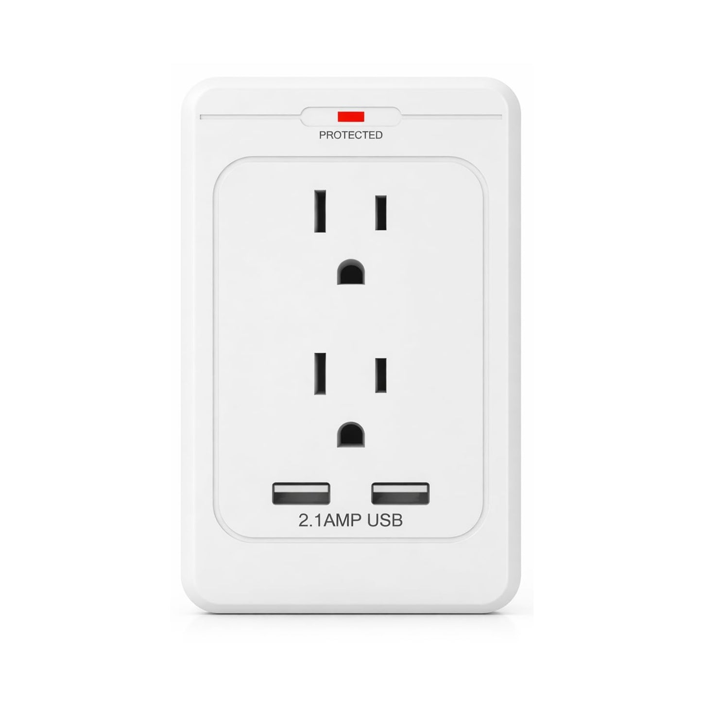 Stanley SurgePro USB Surge Adapter 2 Outlets with 2 USB Ports 270 Joules Surge Protection 2.1A Charging LED Indicator