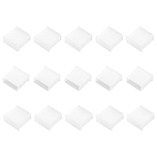 uxcell 15 pcs Durable White USB Port Covers Plugs for USB 2.0 Type A Male Port on Computer Laptop Notebook, Anti-Dust Plastic USB Port Caps Protector